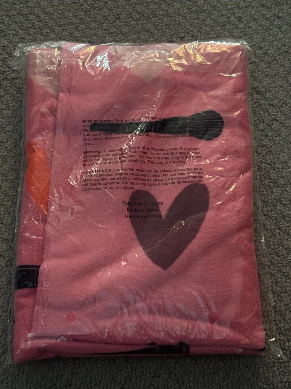 Mary Kay Limited Edition Pink & Orange Heart Blanket
